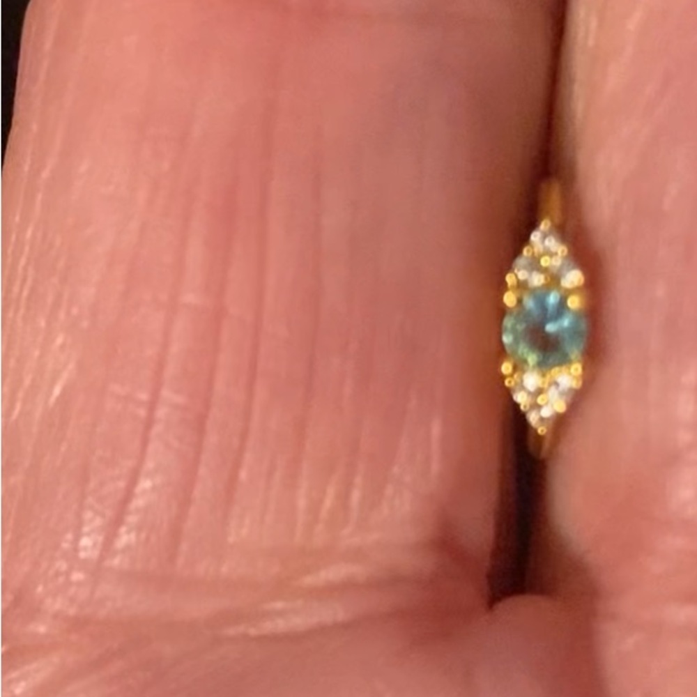Nose Ring- Gold Nose Clip Cubic Zirconia Copper Nose Clip nwt - Picture 16 of 16